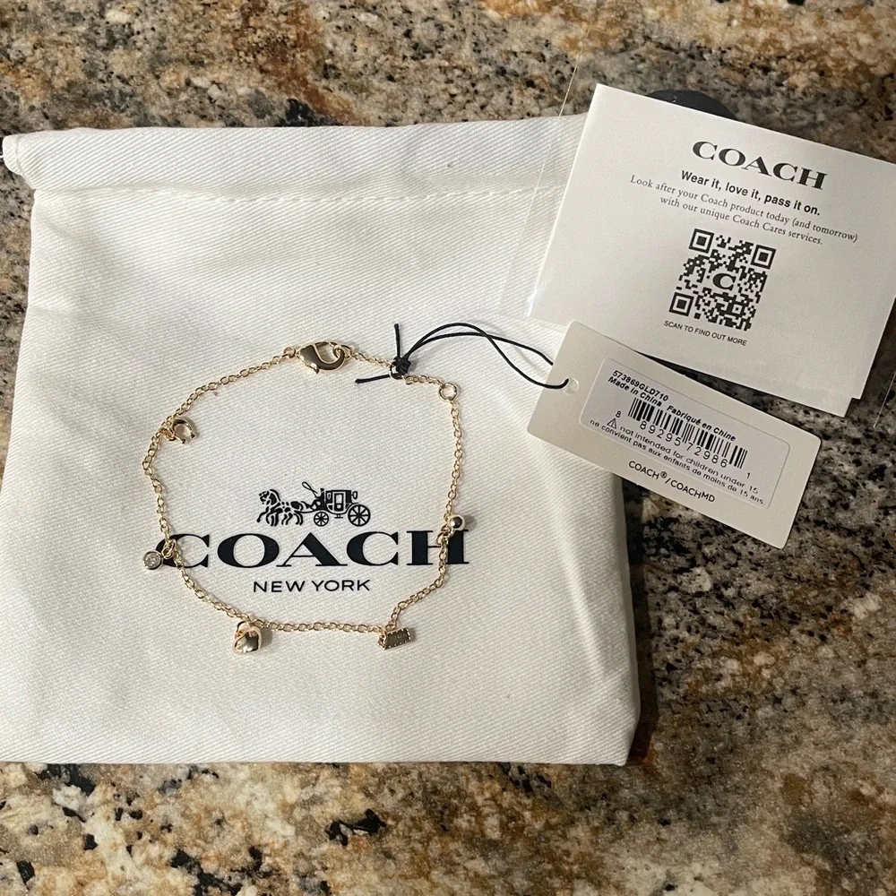 Coach Gold Charm Chain Bracelet - Picture 3 of 3
